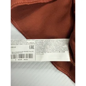 MNG Ruffle Long Sleeve‎ Blouse Elegant Top Copper Brown Size S thumbnail 6