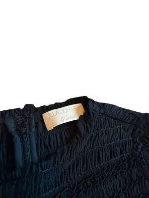 Ulla Johnson Black Smocked Tiered Ruffle Long Sleeve Nadia Dress Size 0 Women's thumbnail 5