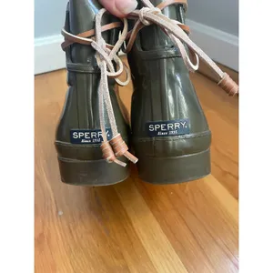 Sperry Top-Sider Saltwater Olive Green Rubber Rain Boots Womens 8 STS99566 thumbnail 4