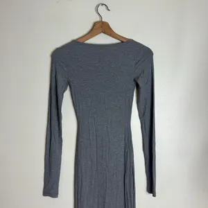 SKIMS Soft‎ Lounge Long Ribbed Long Sleeve Maxi Dress Heather Gray Size XS thumbnail 7