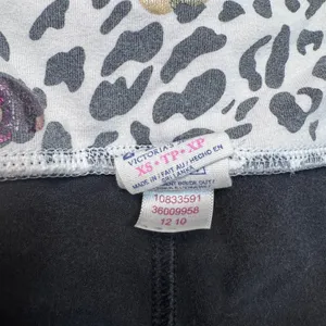 Y2K Victoria's Secret PINK‎ Leopard Heart Foldover Yoga Shorts Black XSmall XS thumbnail 6