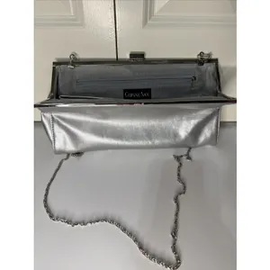Gunne Sax Silver Evening Handbag Purse Crossbody Vintage Y2K Glam thumbnail 3