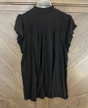 Torrid Cotton Modal Jersey Smocked Mock Neck Top size 2X thumbnail 3