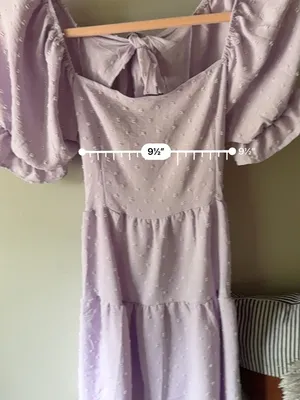 Boutique Lavender Puff Sleeve Open Back Mini Dress Size Small thumbnail 12