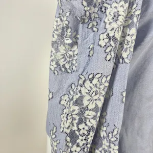 NWOT Anthropologie DOLAN Lace Puff-Sleeve Top Blue Size L Long sleeve thumbnail 11