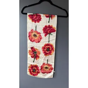 Floral Print 100% Silk Scarf from Casual Corner thumbnail 2