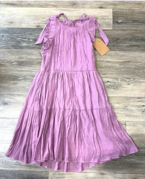 Listicle Lavender Tiered Maxi Dress Women’s Small NWT Short Sleeve thumbnail 1