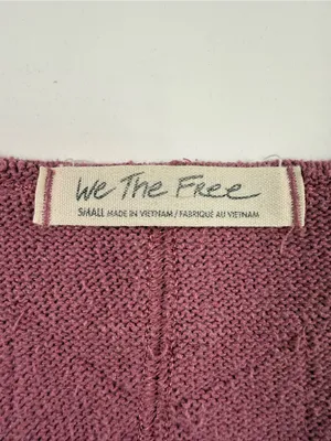 Free People Long Sleeve V‑Neck Knit Top in Plum/Mauve thumbnail 5