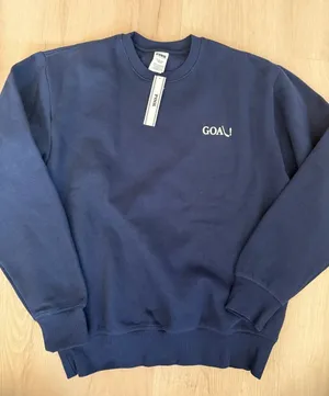 Victoria's Secret PINK Hockey Sweatshirt Size XS Navy Blue Crewneck NWT thumbnail 1
