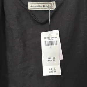 NWT Abercrombie and‎ fitch black dress tie shoulder tall petite size 2 thumbnail 2