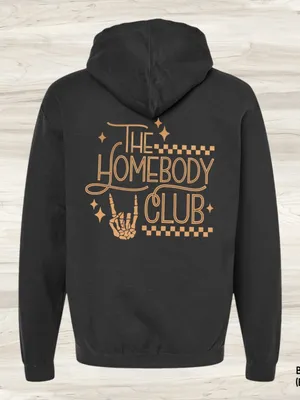 NWT Tultex Homebody Social Club Unisex Graphic Hoody Black Size 3XL thumbnail 3