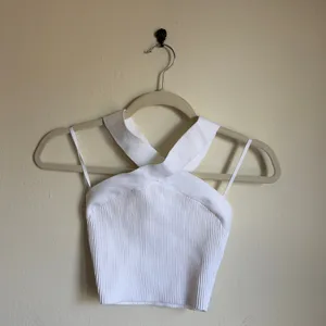 Aritzia Babaton Sculpt Knit Criss Cross Tank White thumbnail 3