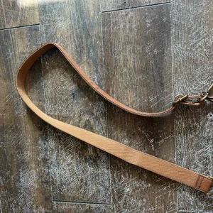 Vintage Fossil Sasha Crossbody‎ Bag Tan Cognac Pebbled Leather Brass Key thumbnail 4