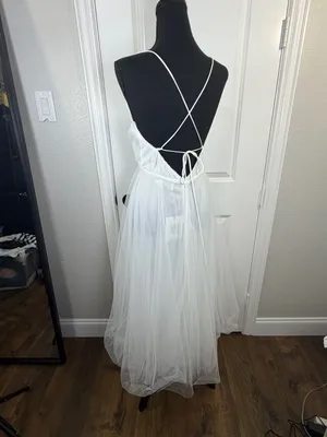 Hello Molly The Only One Maxi Dress White Tulle Size 4 thumbnail 4