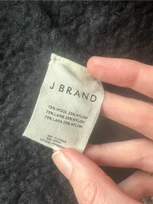 J Brand Black WOOL Textured Button-Front Knit Cardigan thumbnail 4