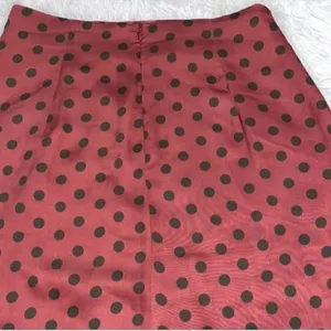 Zara MIDI Polka Dot Mauve & Olive Green Skirt Set(Size XS) thumbnail 10