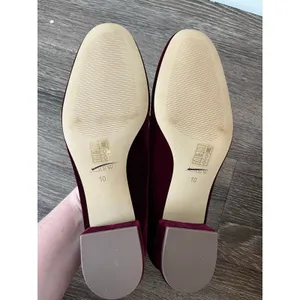 J. Crew Velvet bow tie–heeled Mary Janes in Vintage Burgundy Size 10 thumbnail 7