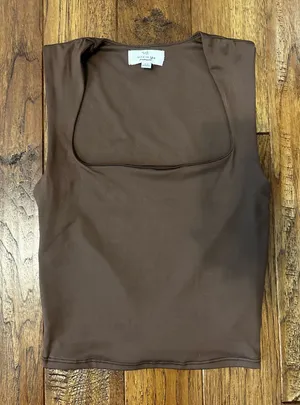 brown square neck top Size XS thumbnail 1
