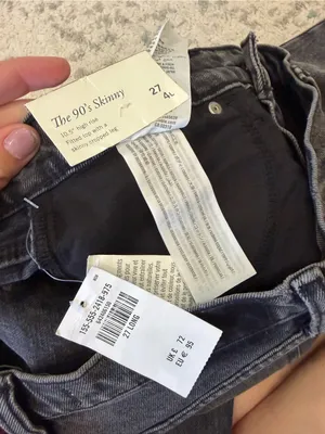 Abercrombie 90’s Skinny High Rise Jeans 27L Washed Black NWT thumbnail 5