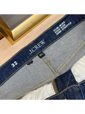 J.Crew Womens Slim-Wide High-Rise Semi-Stretch Denim Jeans Size 32 thumbnail 6