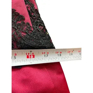 VTG Alexia Burgundy Black Lace Strapless Formal Maxi Dress 10 90s Whimsigoth Y2K thumbnail 8