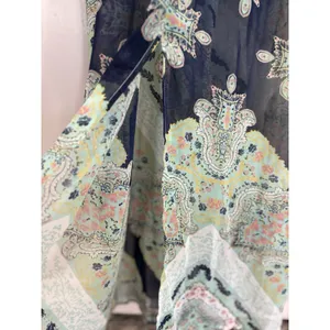 Lily Rose Paisley Chiffon Cold Shoulder Maxi Dress NWT Sz M Lined Ruffle thumbnail 7