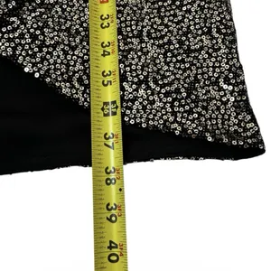 Eliza J Womens 10 Sequin V Neck Long Sleeve Cocktail Dress Black Gold | 24-11 thumbnail 6