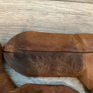 Abilene Women's Brown Leather Cowboy Boots size 5.5 M thumbnail 6