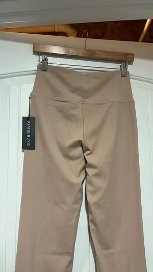 Kimberly C Womens High Waisted Flare Front Slit Contour Workout Leggings Sz M thumbnail 3
