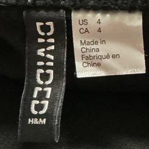 H&M Divided Black Corduroy Overall Dress Women Size 4 thumbnail 8