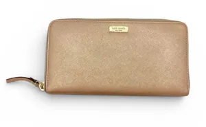 Kate Spade Leather Rose Gold Accordion Wallet thumbnail 1