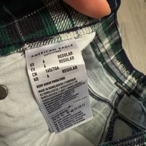 American Eagle Outfitters Green and Blue Plaid Bootcut Pants thumbnail 5