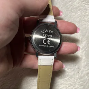 Vintage LBVYR Watch Flower Print Crystal Watch Silver Toned thumbnail 6