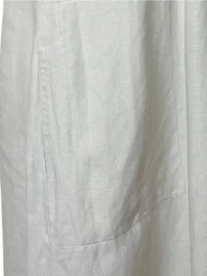 Malvin Beige Linen Midi Dress Women’s Size S Sleeveless Collared Neutral Coastal thumbnail 10