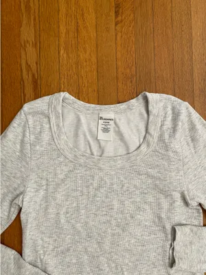 No boundaries long sleeve grey top thumbnail 3