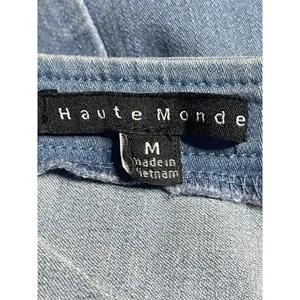 Haute Monde Women Sz‎ M Sleeveless Sweetheart Bust Denim Dress Blue NWOT Bin12 thumbnail 2