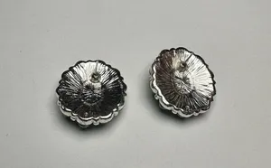 Avon Silver Tone & Blue Turquoise Color Pierced Earrings thumbnail 2