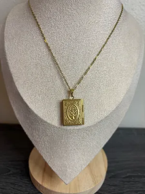 Handmade Gold Book Locket Necklace | Waterproof & Tarnish Resistant thumbnail 8