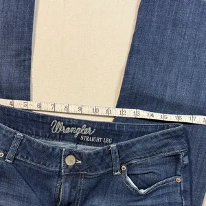 Wrangler Dark Blue Straight Leg Jeans thumbnail 5