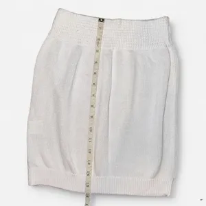 Source Unknown 2-Piece White Knit Beach Set with Tube Top and Shorts; Size SMALL thumbnail 7