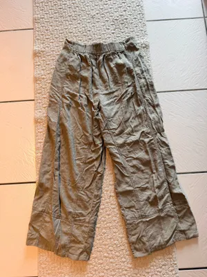 Free People Linen Pants Wide-Leg Medium thumbnail 2