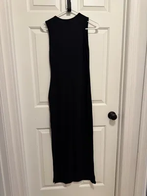 Quince Black Tencel Jersey Tank Maxi Dress Size Small thumbnail 4