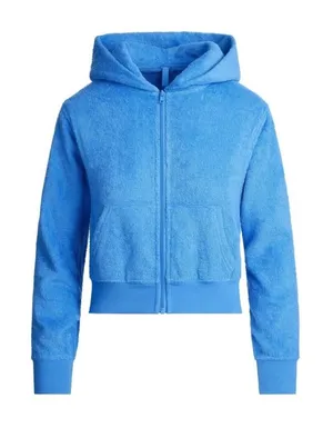 NWT SKIMS Terry cover up zip up hoodie in Tide women's size large RARE PIECE thumbnail 1