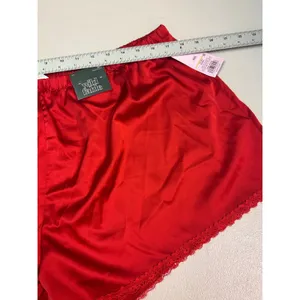 Wild Fable Red Satin Boxer Shorts Lace Trim Sleepwear XXL‎ NWT thumbnail 5