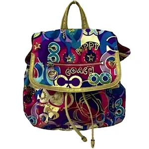 COACH Poppy Pop C Graffiti Backpack Wide Adjustable Straps W/ COACH DUST BAG thumbnail 10