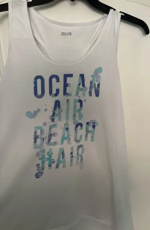 Zelos Beach white tank thumbnail 1