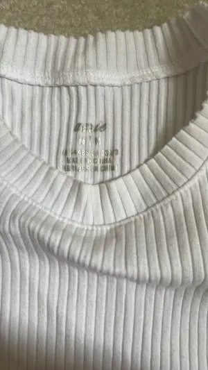 Aerie Tank Top Ribbed Cropped White thumbnail 2