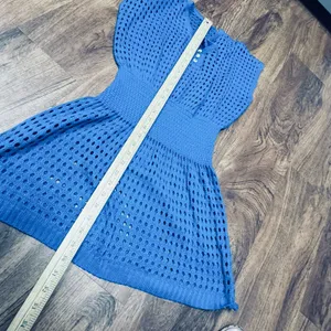 Calvin Klein Turquoise Womens Crochet Knit Dress Swim‎ Cover-Up Size Small thumbnail 6