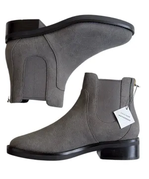 NWT Cole Haan Waterproof Leather Ankle Boots Grey Size 5 1/2 thumbnail 1