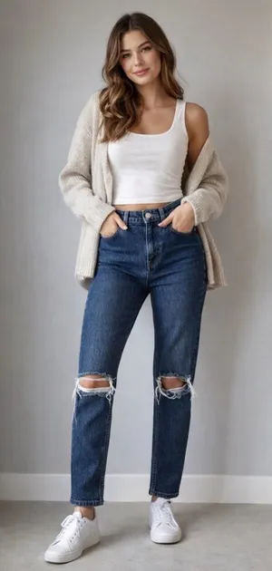 Everlane Ankle Distressed Jeans thumbnail 1